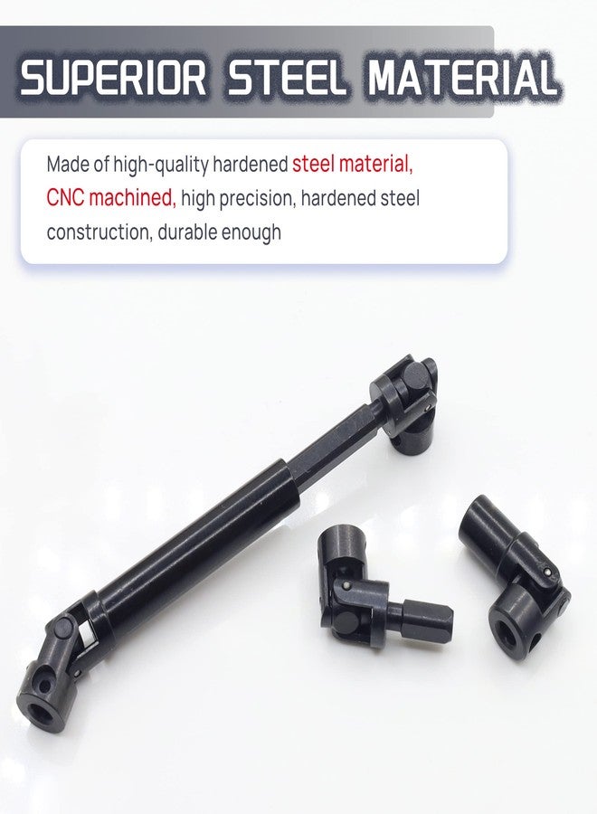 HOPLEX Steel RC Drive Shaft 2Pcs Center Drive Shaft for 1/24 RC Crawler Axial SCX24 Deadbolt AXI90081 Upgrate Part - Image 2